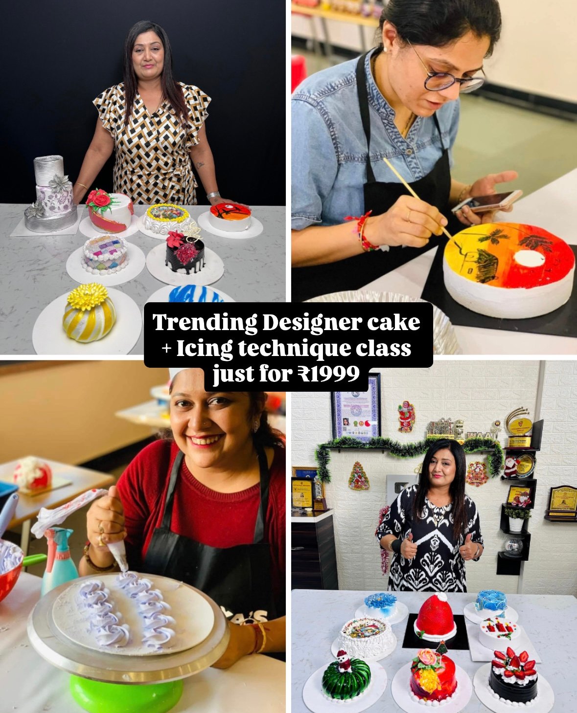 Trending Designer Cake + Icing Technique just for 1999/-